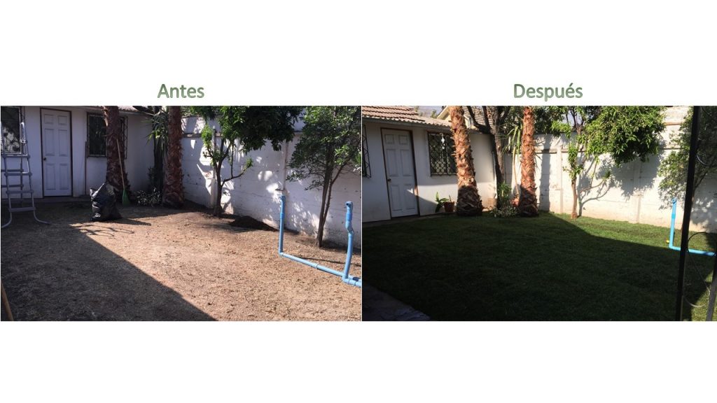 Instalación césped rollo